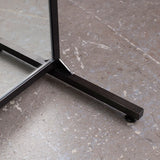 フロアミラー　アジャスタータイプ　黒皮風塗装